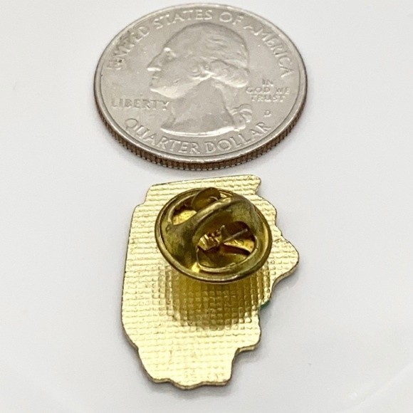 State of Illinois Chicago Peoria Springfield Pin Button Badge Lapel Pin Hat Pin - Picture 3 of 3